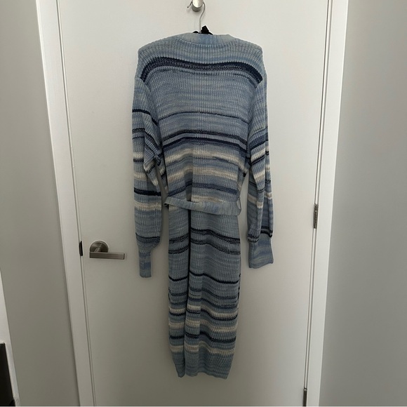 ELOQUII Elements Cardigan Sweater Dress With Tie - Picture 9 of 10